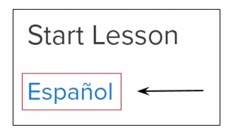 Change language setting to Español