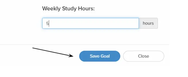 Click the blue “Save Goal” button.